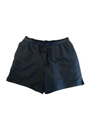 Fabletics Mens Running Train Lined Black Gray Shorts Size Large 5” inseam
